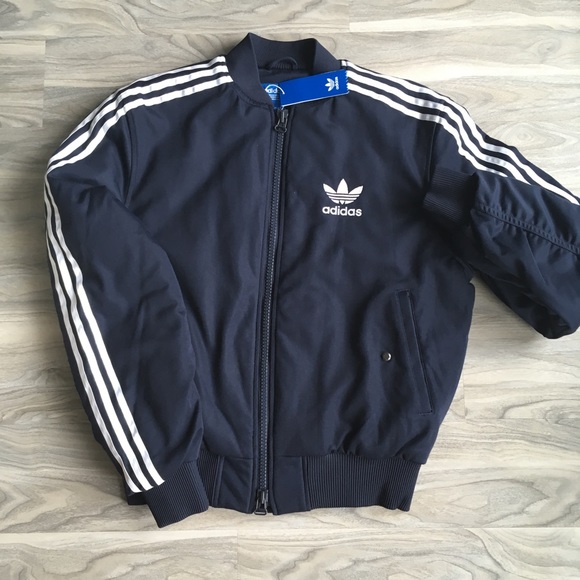 adidas navy bomber jacket